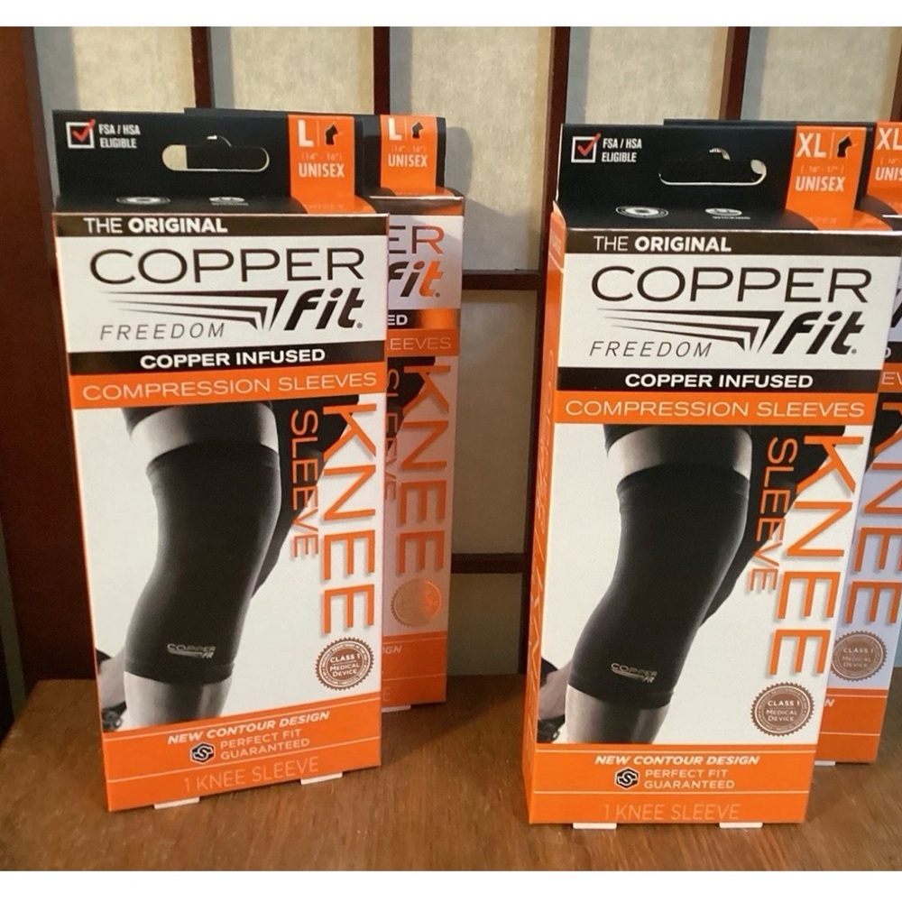 Copperfit Knee Sleeves Unisex LOT 4